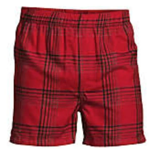Cotton Lands End Flannel Boxers Men's Flannel Boxer Sleep Shorts Shop - Main Image